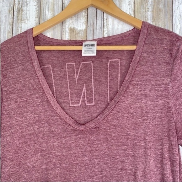 PINK VS Printed Back V Neck Tee - Picture 2 of 5